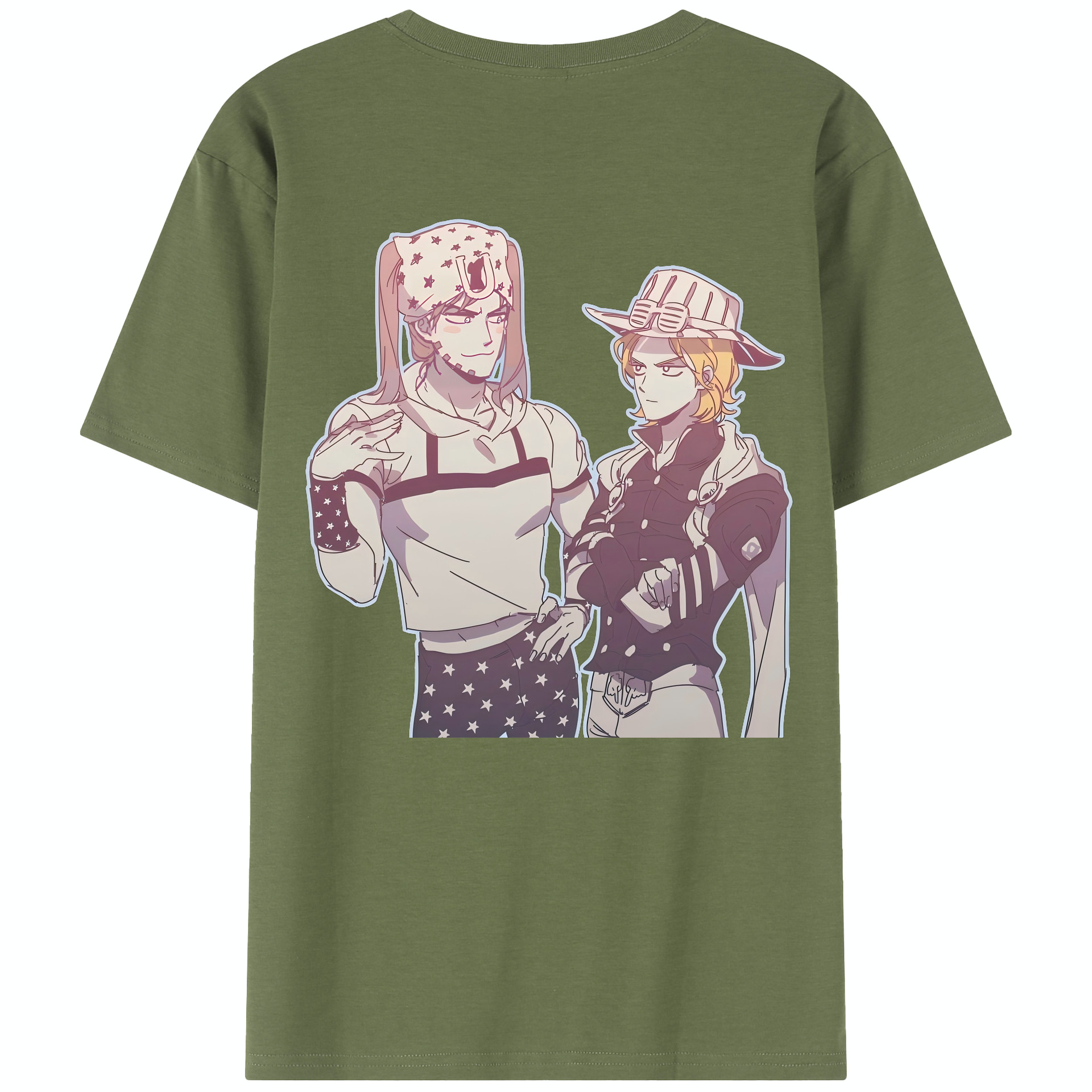 （画像用） ジョジョの奇妙な冒険 JoJo's Bizarre Adventure 綿100％半袖Tシャツ（背面プリント）